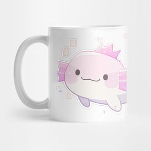 Pink Pastel Axolotl Sticker Cute Mug